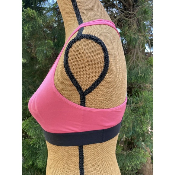 Women's Victoria Sports The Player Strappy Racer back Peach/black Bra S/P/CH - Picture 2 of 4